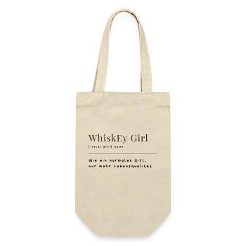 WhiskEy Girl - Geschenkbeutel für Flaschen - Natur - Vorne