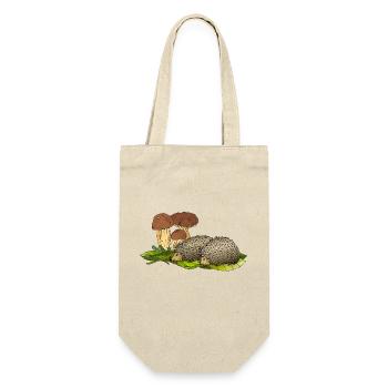 Igel - Geschenkbeutel für Flaschen - Natur - Vorne