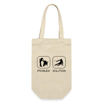 Skier Ski Design Skiing Ski Ski Outfit - Gift Bag for Bottles - nature - Front