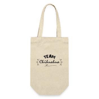 Team chihuahua, idée cadeau pour amis des chiens - Sac à bouteille - nature - Devant