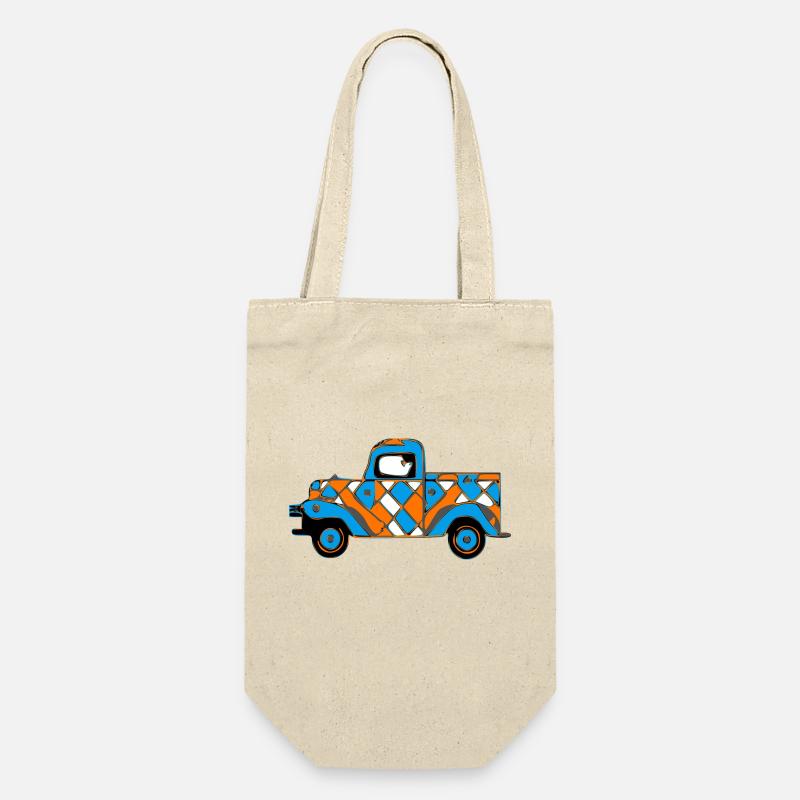 Der Oldtimer - Geschenkbeutel für Flaschen - Natur