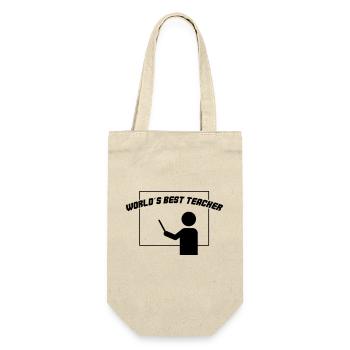 World's Best Teacher - Gift Bag for Bottles - nature - Front