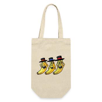 Bananen Gefühle Emotion Banane Obst Frucht - Geschenkbeutel für Flaschen - Natur - Vorne