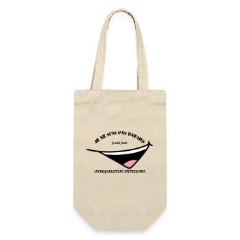 T-shirt "Pas bavard, juste intéressant" - Sac à bouteille - nature - Devant