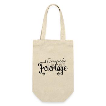 Eierreiche Feiertage, Ostergruß,Osterdesign,Ostern - Geschenkbeutel für Flaschen - Natur - Vorne