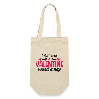 I don't need a Valentine i need a Nap - Gift Bag for Bottles - nature - Front