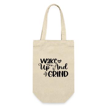 Wake Up And Grind - Gift Bag for Bottles - nature - Front