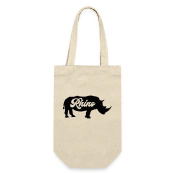 nashorn rhino - Geschenkbeutel für Flaschen - Natur - Vorne