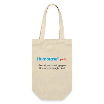 "Humorase forte" - Spassmedikament - Geschenkbeutel für Flaschen - Natur - Vorne