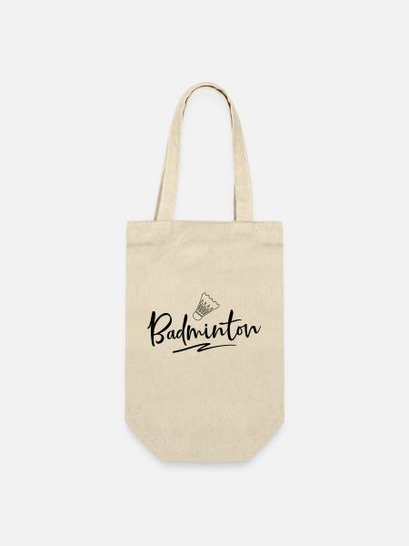 Badminton - Geschenkbeutel für Flaschen - Natur