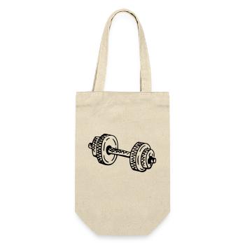Dumbbell Fitness Strength Training Weightlifting - Gift Bag for Bottles - nature - Front