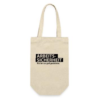 Arbeitssicherheit - Geschenkbeutel für Flaschen - Natur - Vorne