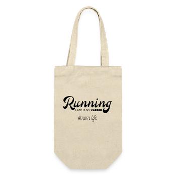 Running Late Is My Cardio - Mother's Day Funny Gif - Gift Bag for Bottles - nature - Front
