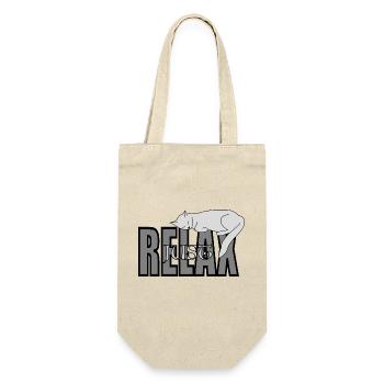 Cat Just Relax - Geschenkbeutel für Flaschen - Natur - Vorne