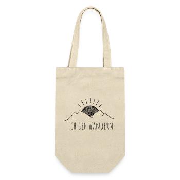 Ich geh wandern - Wanderung in den Bergen - Geschenkbeutel für Flaschen - Natur - Vorne