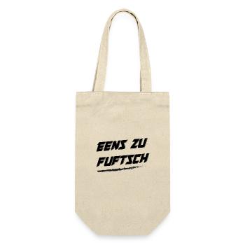eens zu fuftsch - Geschenkbeutel für Flaschen - Natur - Vorne