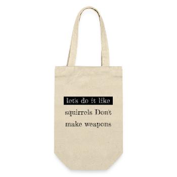 funny green present fun hippie funny quote humor - Geschenkbeutel für Flaschen - Natur - Vorne