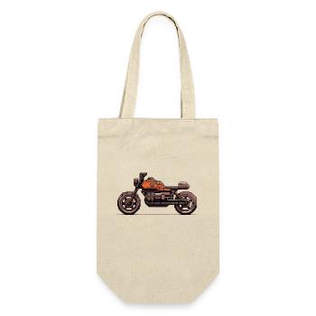 8 bit vintage motorcycle for motorcyclists - Gift Bag for Bottles - nature - Front