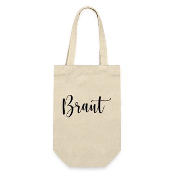 braut - Geschenkbeutel für Flaschen - Natur - Vorne