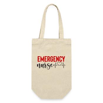 Emergency Nurse - Geschenkbeutel für Flaschen - Natur - Vorne
