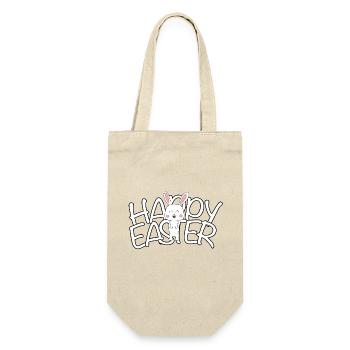 Happy Easter Frohe Ostern - Gift Bag for Bottles - nature - Front