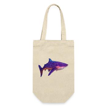 Ein Riese unter den Fischen: Der Walhai - Geschenkbeutel für Flaschen - Natur - Vorne