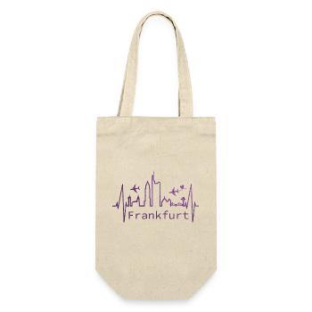 besser stadt Frankfurt - Geschenkbeutel für Flaschen - Natur - Vorne