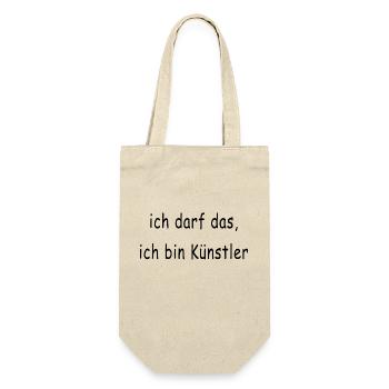 ich darf das ich bin künstler comic sans - Geschenkbeutel für Flaschen - Natur - Vorne