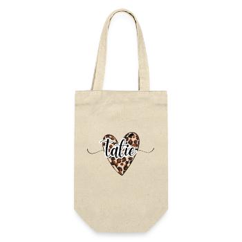 Tatie coeur léopard tendance - Sac à bouteille - nature - Devant