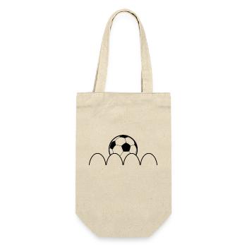 Fußball Soccer - Geschenkbeutel für Flaschen - Natur - Vorne