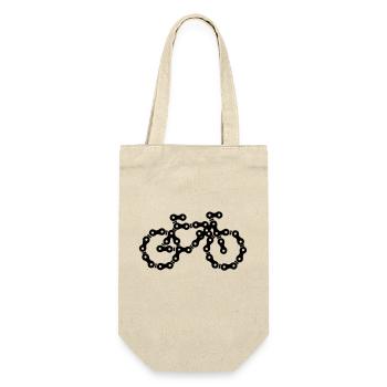 bike - Geschenkbeutel für Flaschen - Natur - Vorne