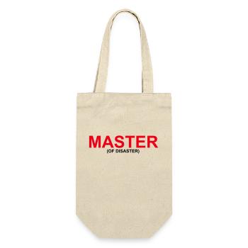 Funny "MASTER OF DISASTER" design - Gift Bag for Bottles - nature - Front