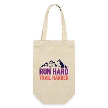 Run Hard. Trail Harder. - Gift Bag for Bottles - nature - Front