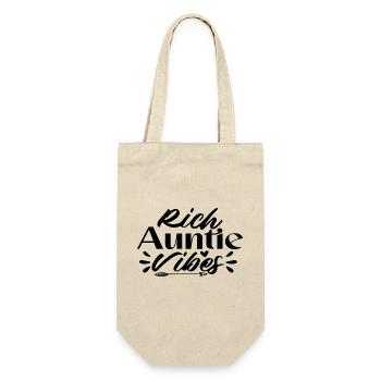 Rich Auntie Vibes - Gift Bag for Bottles - nature - Front
