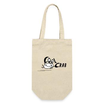 Cool Crab Coole Krabbe baby lustiges Bild funny - Geschenkbeutel für Flaschen - Natur - Vorne