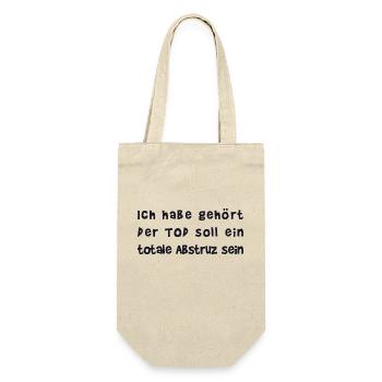 der Tod ein totaler Absturz I cooler Spruch - Geschenkbeutel für Flaschen - Natur - Vorne