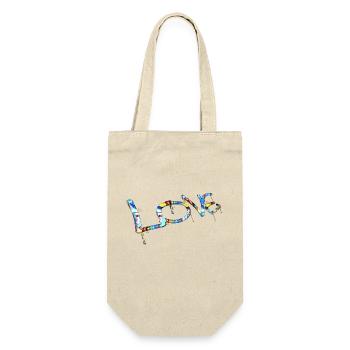 Graffiti-Stil Splash Hip-Hop-Farben Maler Liebe - Geschenkbeutel für Flaschen - Natur - Vorne