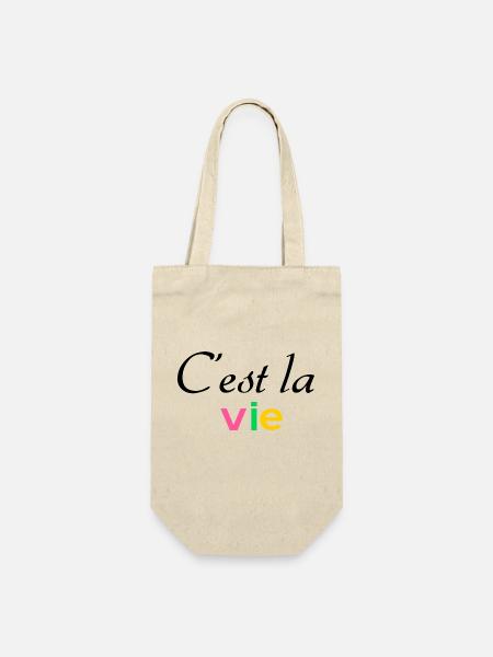C est la vie - Geschenkbeutel für Flaschen - Natur