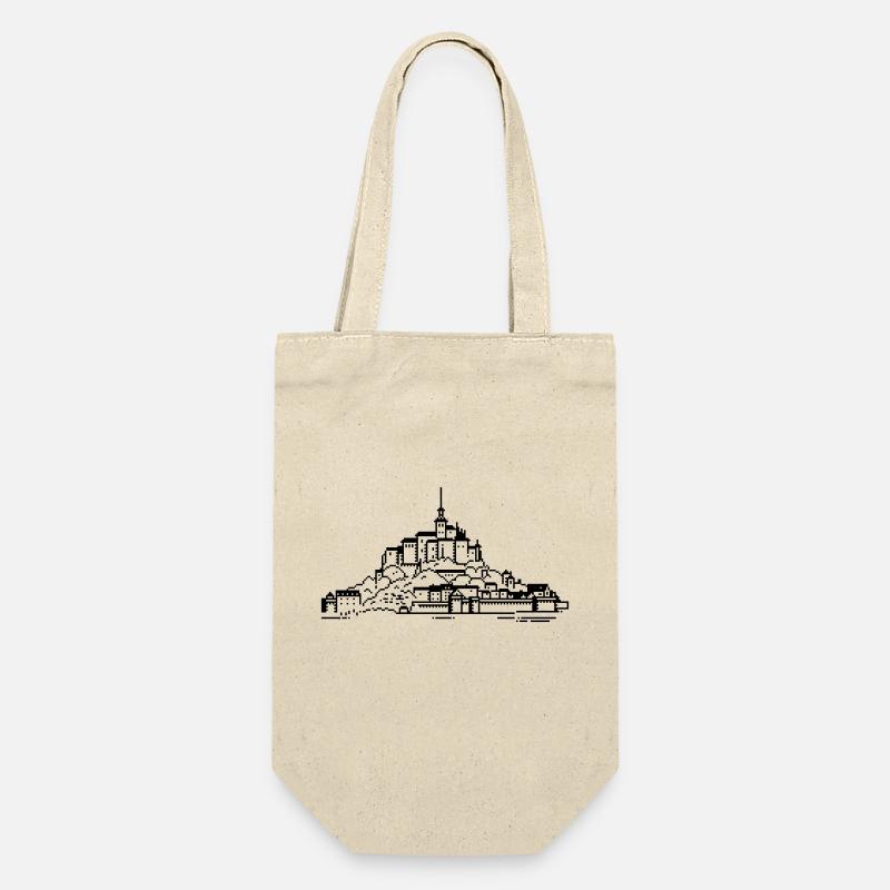 1bit Pixel Mont Saint Michel - Sac à bouteille - nature
