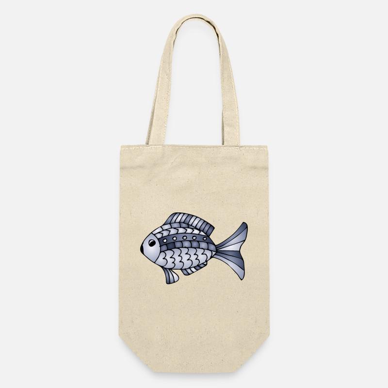 Fisch - Geschenkbeutel für Flaschen - Natur