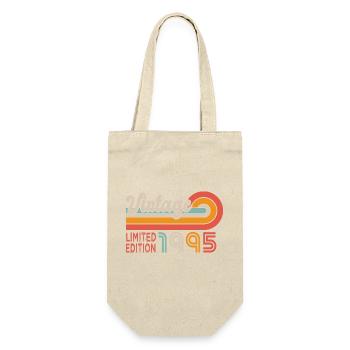 1995 Geburtstag Jahrgang 1995 - Geschenkbeutel für Flaschen - Natur - Vorne
