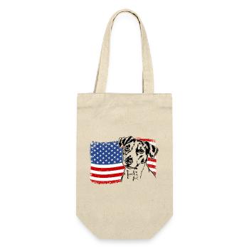 Jack Russell Terrier America Flag Dogs Wilsigns - Gift Bag for Bottles - nature - Front
