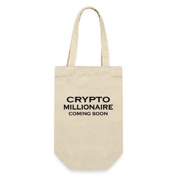 Crypto Bitcoin Trading - Geschenkbeutel für Flaschen - Natur - Vorne