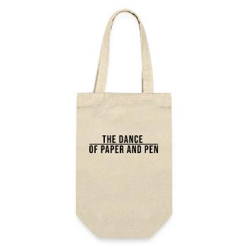 Dance of Paper and Pen Shirt Geschenk Kalligrafen - Geschenkbeutel für Flaschen - Natur - Vorne