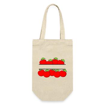 Apples banner with red apple - Gift Bag for Bottles - nature - Front