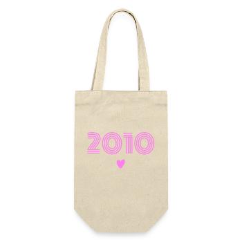 Born in 2010 girl - Gift Bag for Bottles - nature - Front
