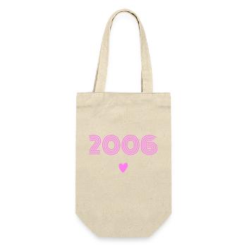 Born in 2006 girl - Gift Bag for Bottles - nature - Front