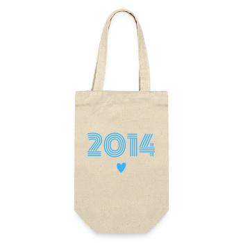 Né en 2014 garçon - Sac à bouteille - nature - Devant