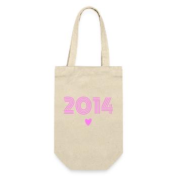 Born in 2014 daughter - Gift Bag for Bottles - nature - Front