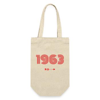 Born in 1963 - Gift Bag for Bottles - nature - Front